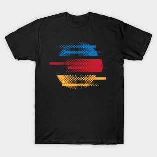 Gradient Opart lines T-Shirt